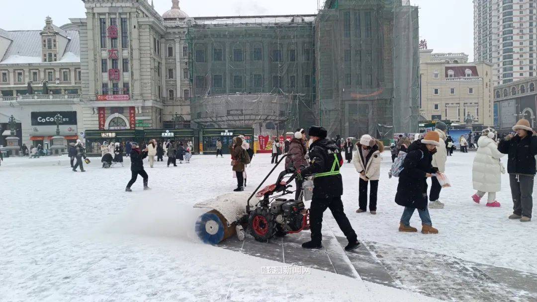 哈尔滨街头雪王方阵惊艳亮相，冬日奇景与冰雪奇缘的梦幻交融